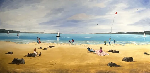 Journée à la plage en été