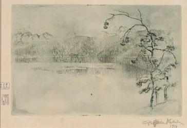 Lac Paanajärvi dans le brouillard