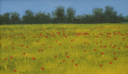 Champ jaune avec coquelicots, 2002