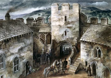 Château de Restormel, 14ème siècle, vers 1960