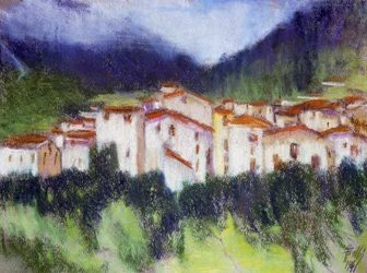 Paysage alpin, par Alberico Balbi Valier (1869-1910 environ)