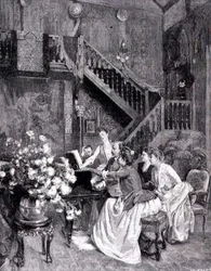Étudier la musique (gravure)