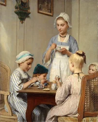Enfants au petit déjeuner, 1879