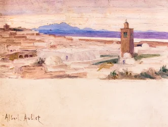 Les Toits de Tunis (oil on wood)