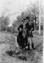 Illustration du roman « Madame Bovary » par Gustave Flaubert (1821-1880). Illustration par Albert Fourie (1854-1937)