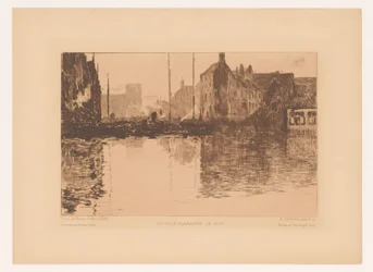 Vue du port en Flandre