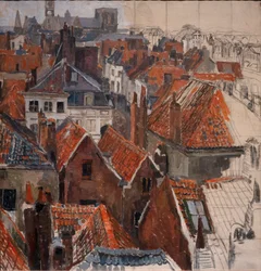 Les toits de Gand (version inachevée), c.1920-22