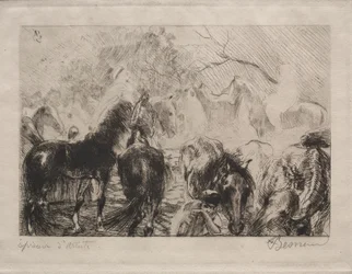 Marché aux chevaux à Alger, 1898