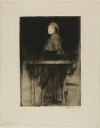 Femme en cape