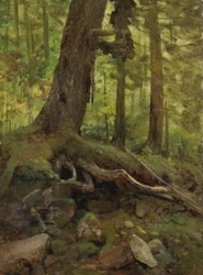 Chasseur dans les montagnes blanches près de Glen House (détail)