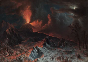 Le Vésuve à minuit, 1868