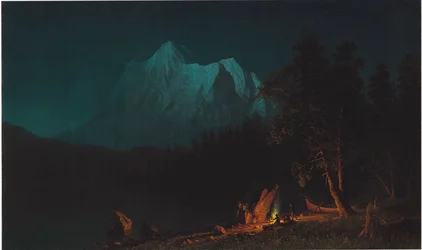 Paysage Montagneux au Clair de Lune