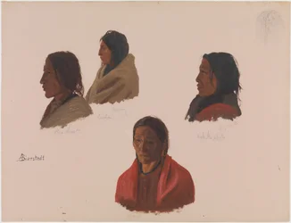 Études de chefs indiens réalisées à Fort Laramie