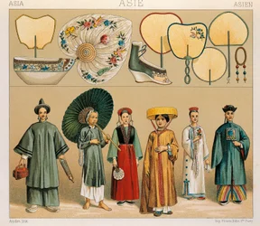 Vêtements des femmes chinoises et de la région de Tartarie, Illustration de L