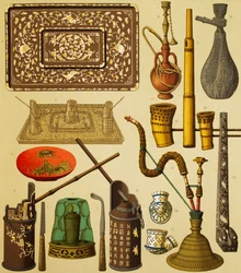 Pipe et objets utilisés par les fumeurs