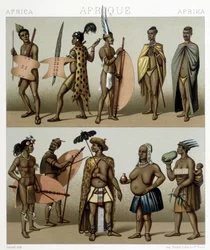 Costume traditionnel de la Cafrerie (partie méridionale de l