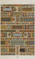 XVIe siècle, planche 71 de Ornement Polychromatique : Cent Planches en Or, Argent et Couleurs, 1873