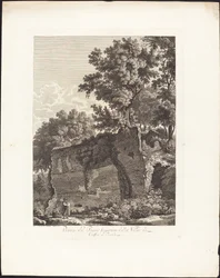 Ruines du plan supérieur de la villa de Cassio à Tivoli