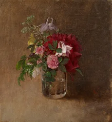 Fleurs dans un verre
