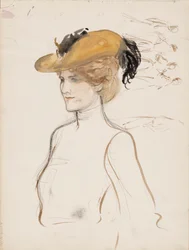 Femme avec un chapeau