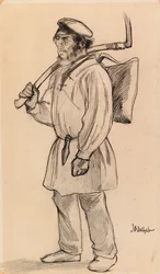 « Haymaker » de Häme, étude pour « At the Gate »