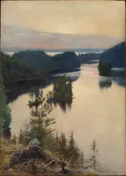 Crête de Kaukola au coucher du soleil