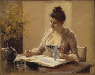 Dame écrivant une lettre