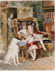 Michael et Xenia, enfants du tsar Alexandre III