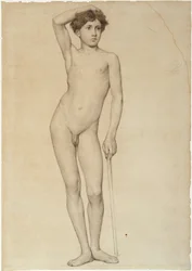 Modèle masculin nu, étude d