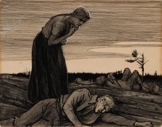 Sur le champ de bataille, du poème La Fille de la chaumière