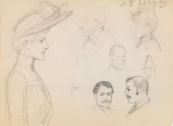 Étude de portrait (verso bégonias)