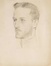 Étude de portrait du prince Carl, tête