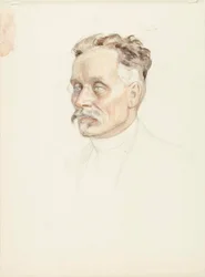 Étude de portrait du professeur J. W. Runeberg, visage