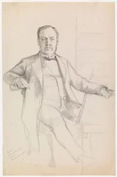 Portrait de Louis Pasteur, esquisse