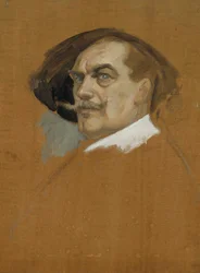 Autoportrait dans une robe du XVIIe siècle, étude