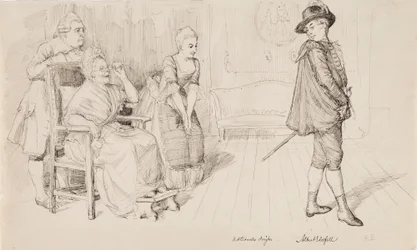 « Le nouveau costume suédois », illustration pour Svenska bilder de Carl Snoilsky, le poème « Quarante ans plus tard »