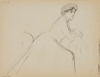 Femme assise, profil