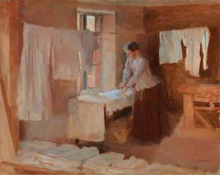 Femme repassant, étude pour les « Lavandières »