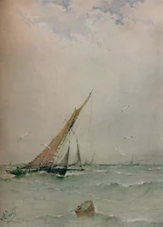 Harwich, chalutiers de la mer du Nord, vers 1900