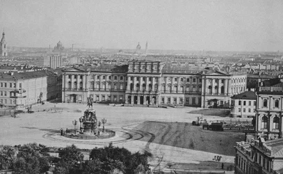 Palais Mariinsky sur la place Saint-Isaac à Saint-Pétersbourg, années 1870