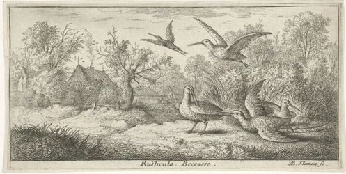 Paysage avec bécasses