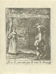 Homme et femme dans la forêt (série: Emblèmes d