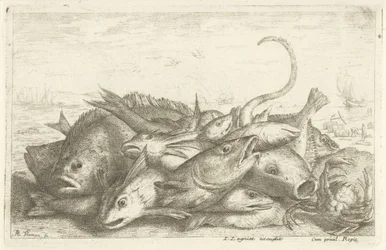 Pêche avec crabe (Verschillende vissoorten, Diverses Especes De Poissons tant de Mer, que d