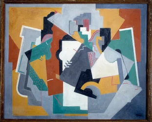 Composition, 20e siècle (huile sur toile)