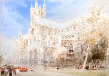 Cathédrale de Canterbury. Parade des soldats