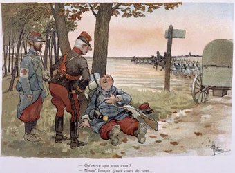 Au 30ème kilomètre - dans « Album militaire » par Albert Guillaume (1873-1942), vers 1900