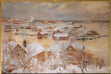 Un jour de décembre (peinture sur toile)