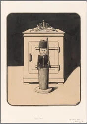 Projet pour une caricature politique : La sentinelle en bois