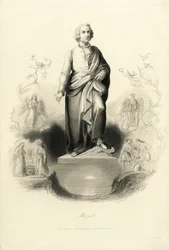 Monument de Mozart à la Mozartplatz, 1842