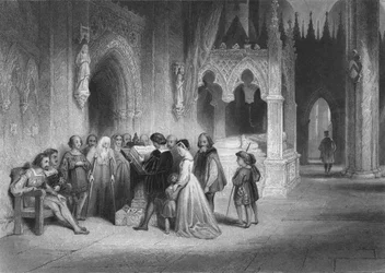 La première lecture de la Bible anglaise, 1845